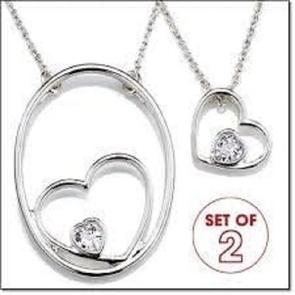 Vintage Hearts Nesting Charm Necklaces New Boxed Valentine's Day